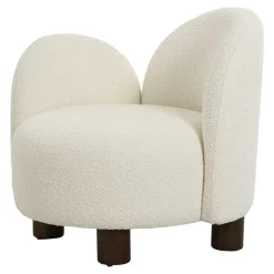 Designsessel mit einer Armlehne in Weiß Boucle - Cisterna