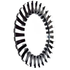 Designspiegel in Silber und Schwarz - Yarah