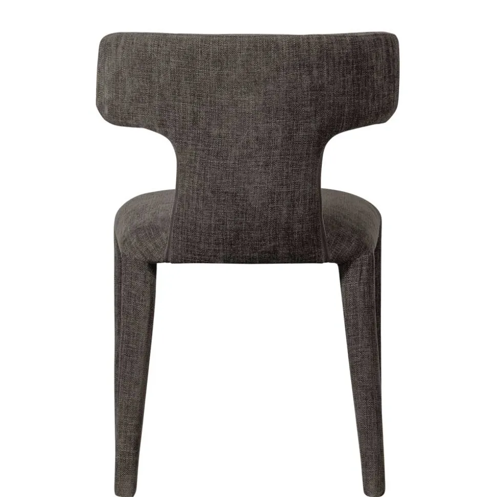 Designstühle in Dunkelbraun Stoff - Mestecan (2er Set)