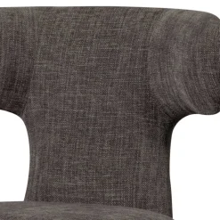 Designstühle in Dunkelbraun Stoff - Mestecan (2er Set)