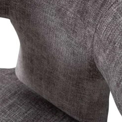 Designstühle in Dunkelbraun Stoff - Mestecan (2er Set)