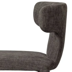 Designstühle in Dunkelbraun Stoff - Mestecan (2er Set)