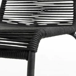 Designstuhl aus Kordel & Stahl - Loeesa (2er Set)