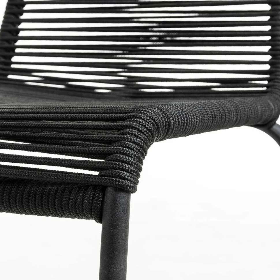 Designstuhl aus Kordel & Stahl - Loeesa (2er Set)