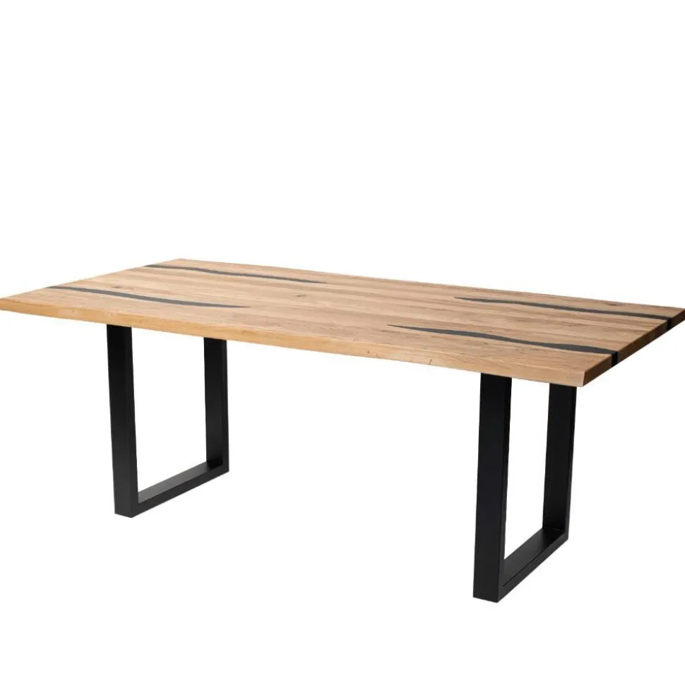 Designtisch aus Eiche mit Baumkanten - Slavidra