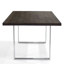 Designtisch aus Nussbaum Holz & Edelstahl - Yocha