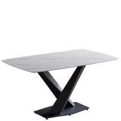 Designtisch aus Sinterstein Marmor Weiß - Jonathan