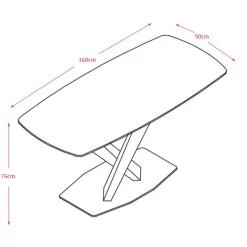 Designtisch aus Sinterstein Marmor Weiß - Jonathan