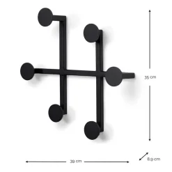 Design-Wandgarderobe aus Stahl - Finalys