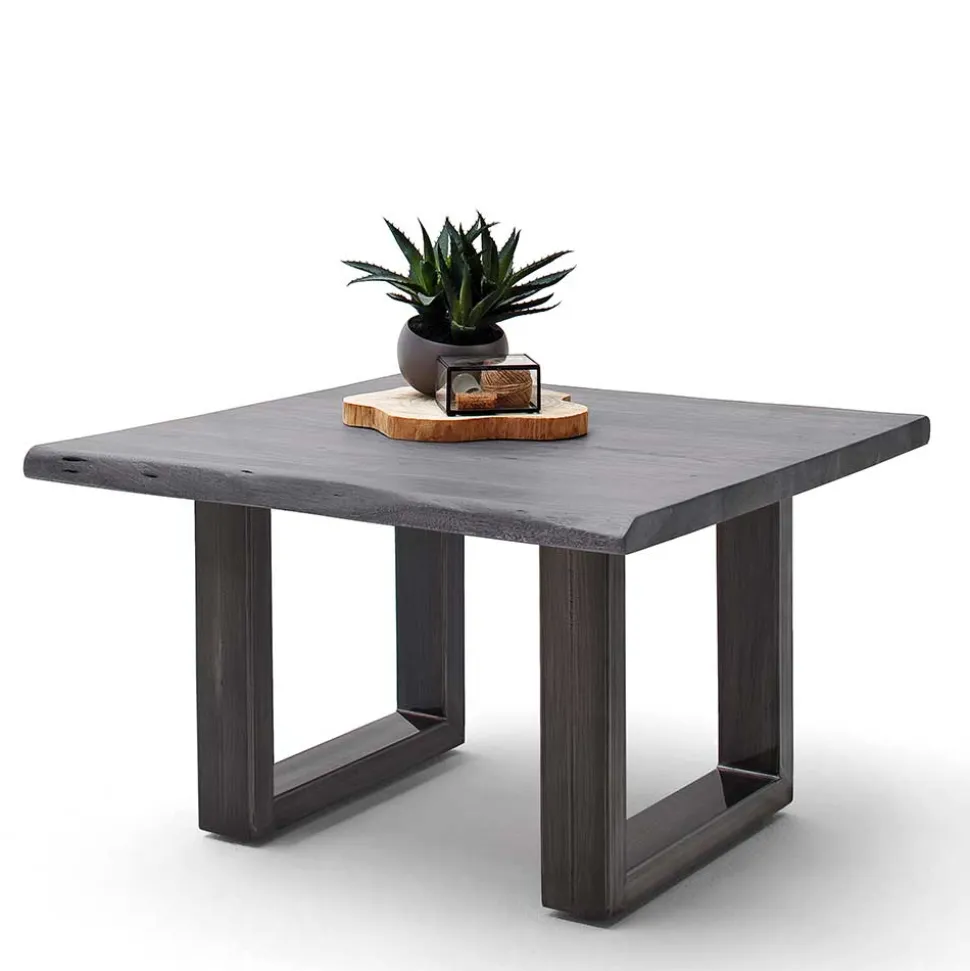 Design-Wohnzimmertisch mit grauer Holzplatte - Flaciona