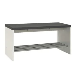 Dielenbank Curelino in Weiß Grau