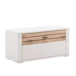 Dielenbank in Lichtgrau mit Wildeiche - Ballina