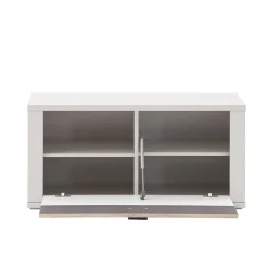 Dielenbank in Lichtgrau mit Wildeiche - Ballina