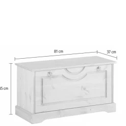 Dielenbank mit Schuhklappe aus Massivholz - Edranov