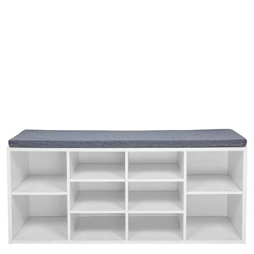 Dielenbank Schuhregal in Weiß - Melramon