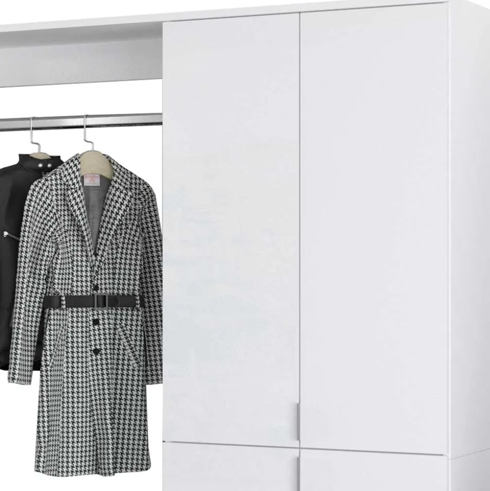 Dieleneinrichtung Möbel Block in Weiß HG - Ejulia (dreiteilig)