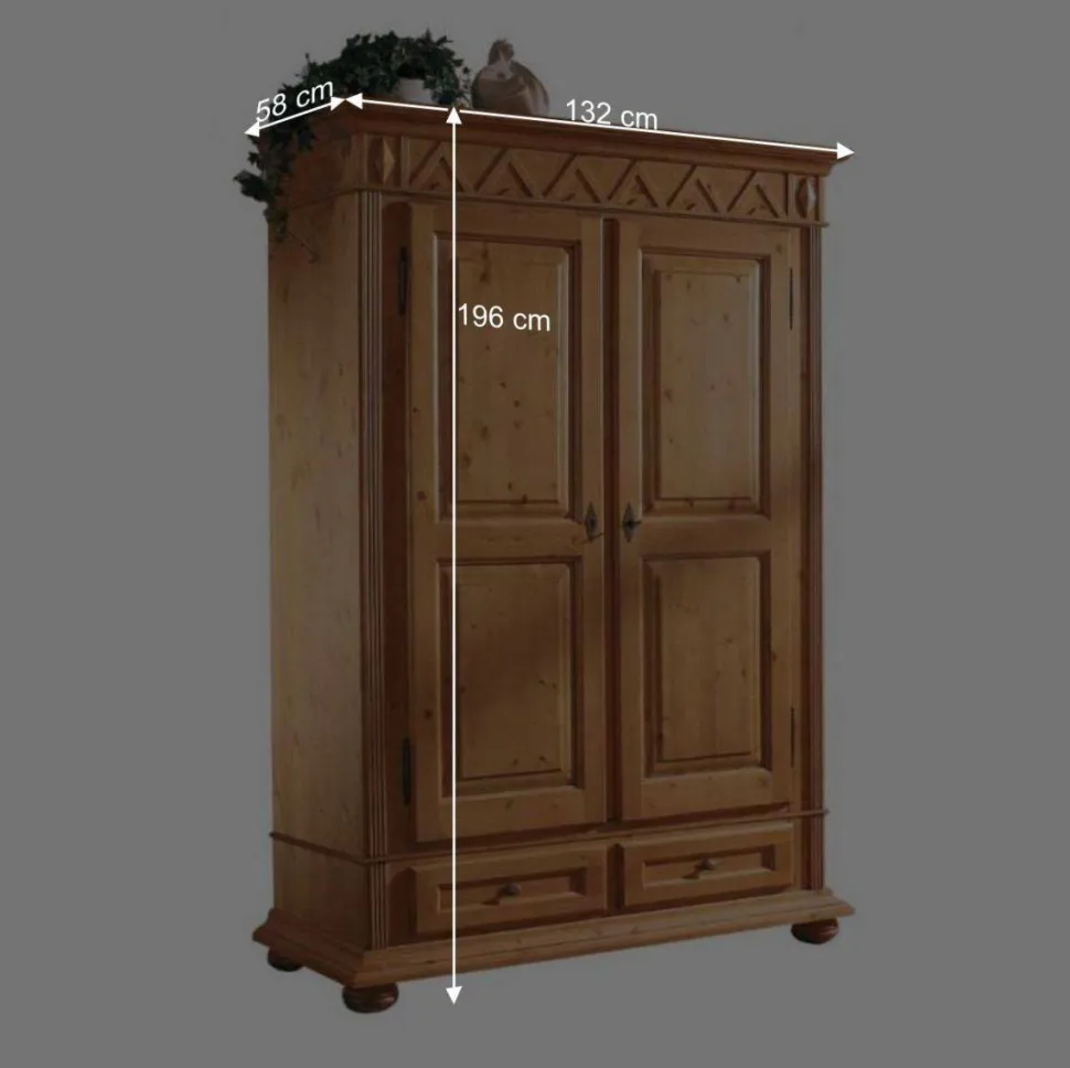 Dielenkleiderschrank Terezza aus Fichte massiv