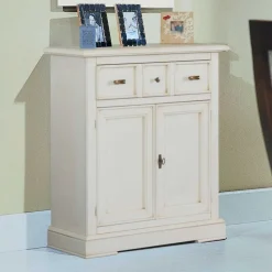 Dielenkommode in Antikweiß - Annot