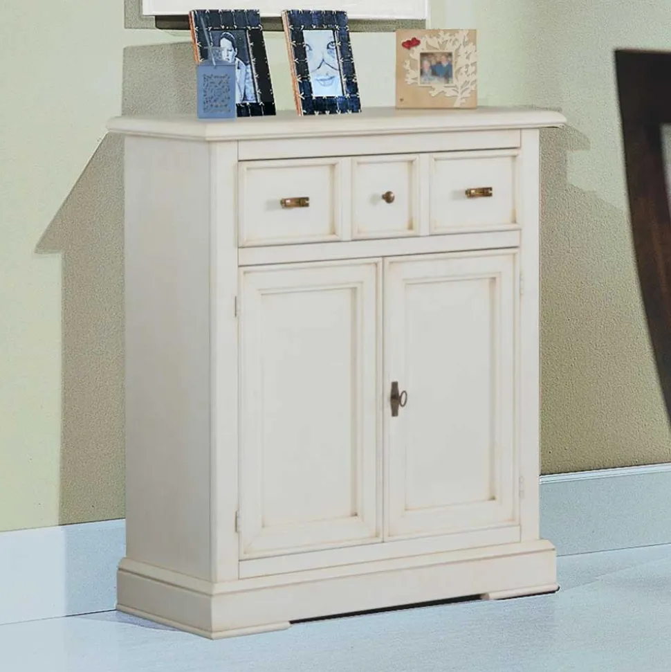 Dielenkommode in Antikweiß - Annot