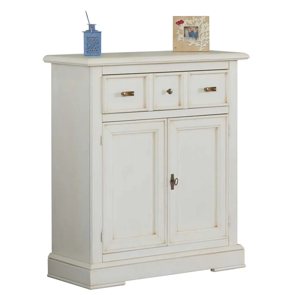 Dielenkommode in Antikweiß - Annot