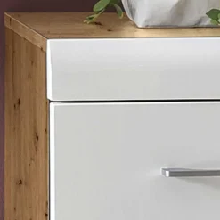 Dielenkommode in Weiß Hochglanz - Laurela