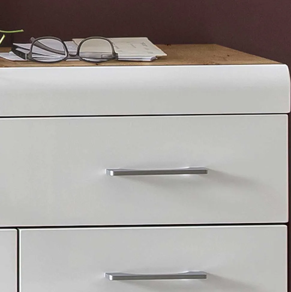 Dielenkommode in Weiß Hochglanz - Laurela