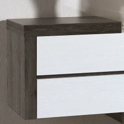 Dielenmöbel in Weiß & Schwarzgrau - Lysandro (zweiteilig)