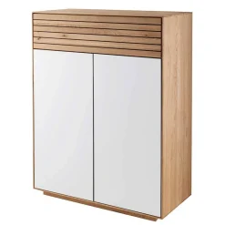 Dielenmöbel Set aus Asteiche Massivholz - Zonga (dreiteilig)