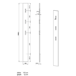 Dielenmöbel Set modern - Cooking (dreiteilig)