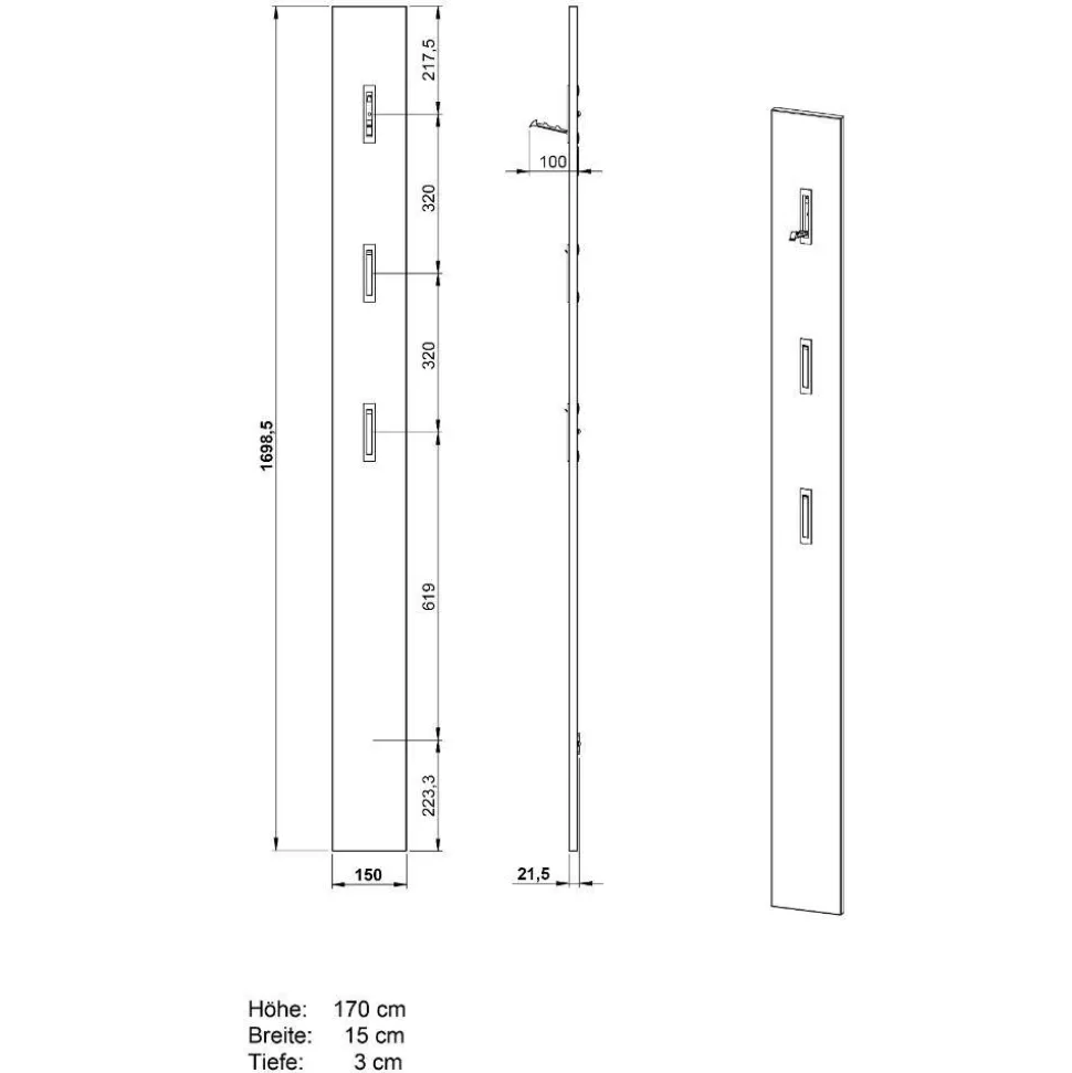 Dielenmöbel Set zweifarbig - Bien (dreiteilig)