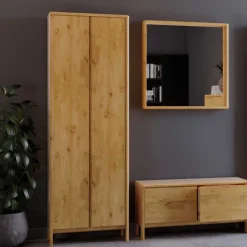 Dielenschrank & Spiegel & Lowboard - Etvina (dreiteilig)