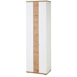 Dielenschrank in Weiß & Wildeiche - 2-türig - Symbrosia