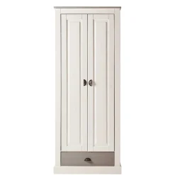 Dielenschrank in Weiß mit Grau - Lucasario