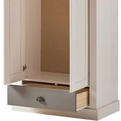 Dielenschrank in Weiß mit Grau - Lucasario