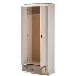 Dielenschrank in Weiß mit Grau - Lucasario