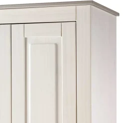 Dielenschrank in Weiß mit Grau - Lucasario