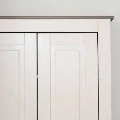 Dielenschrank in Weiß mit Grau - Lucasario