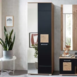 Dielenschrank mit Spiegel - 65x195x38 - Zelio