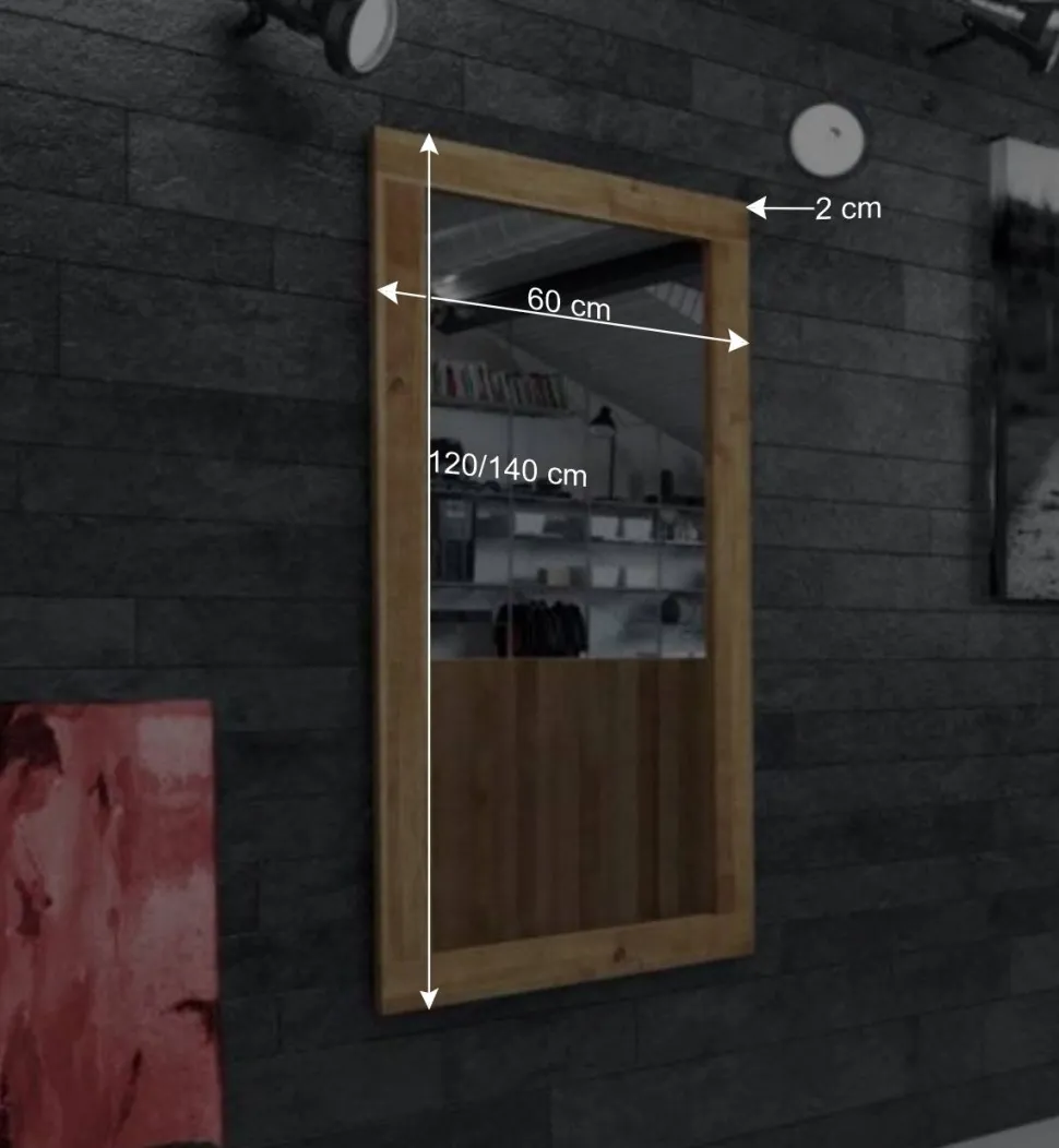 Dielenspiegel Manzey aus Wildeiche Massivholz