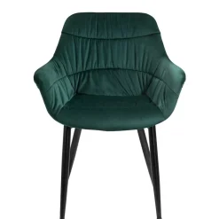 Dining Chair mit Armlehnen in Dunkelgrün - Pilawan