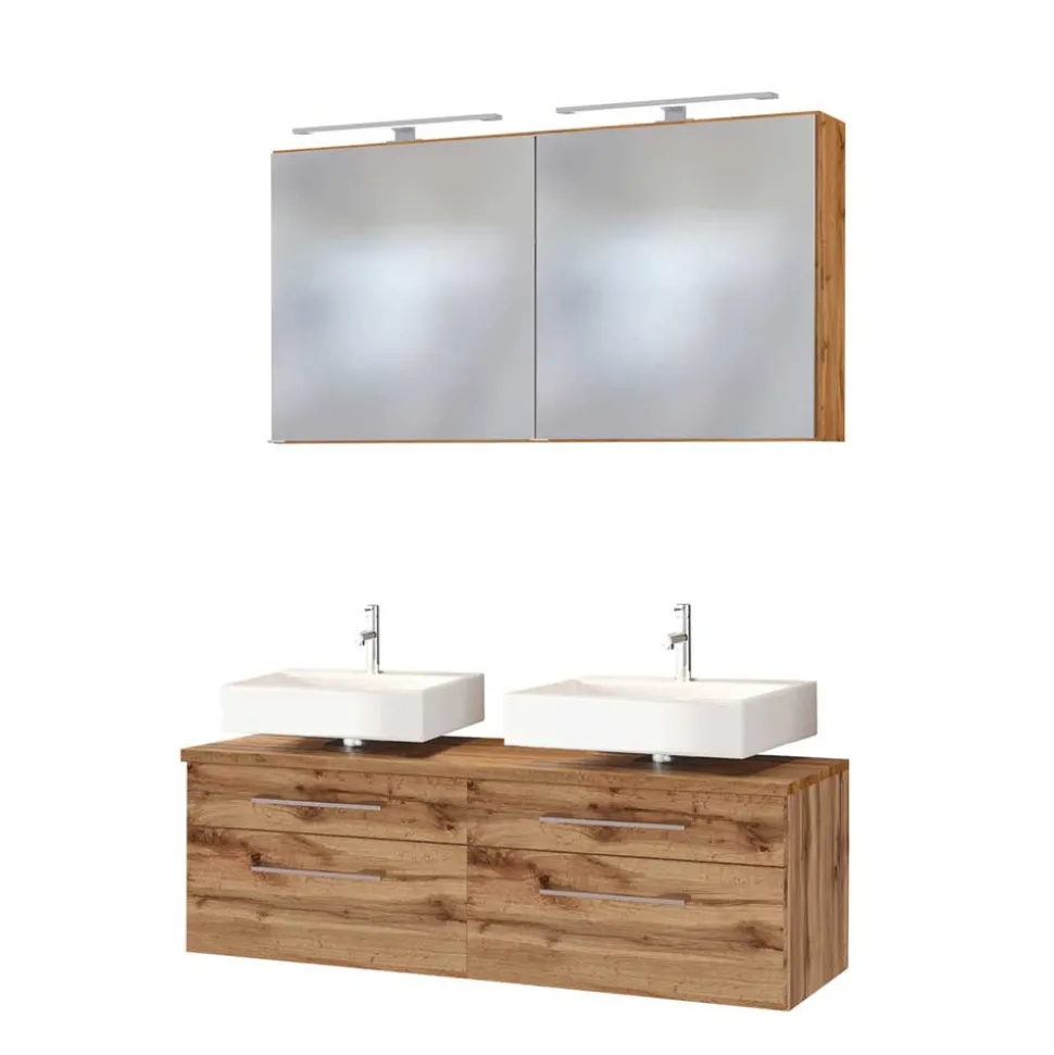 Doppel Unterbeckenschrank Set - Userina (dreiteilig)