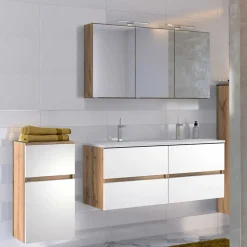 Doppel Waschplatz & Bad Möbel - Maklesa (dreiteilig)