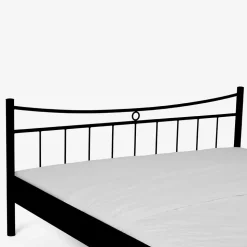 Doppelbett Carlovac aus schwarzem Metall (dreiteilig)