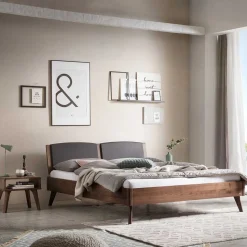 Doppelbett Gestell aus Nussbaum geölt - Carloletta