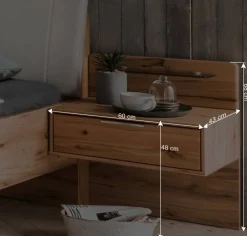 Doppelbett im Set mit Nachtkommoden - Krofun (dreiteilig)