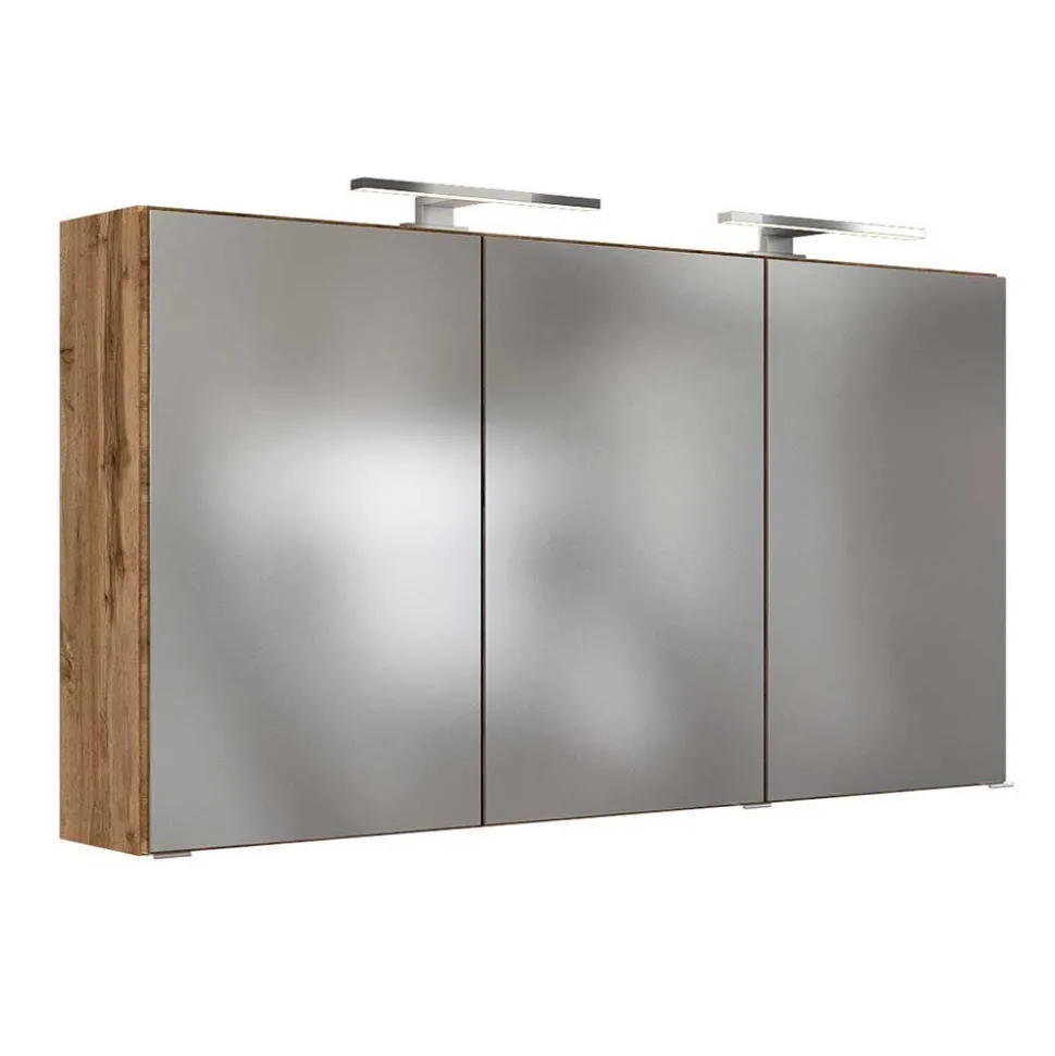 Doppelter Waschtisch mit Spiegelschrank - Athrin (dreiteilig)