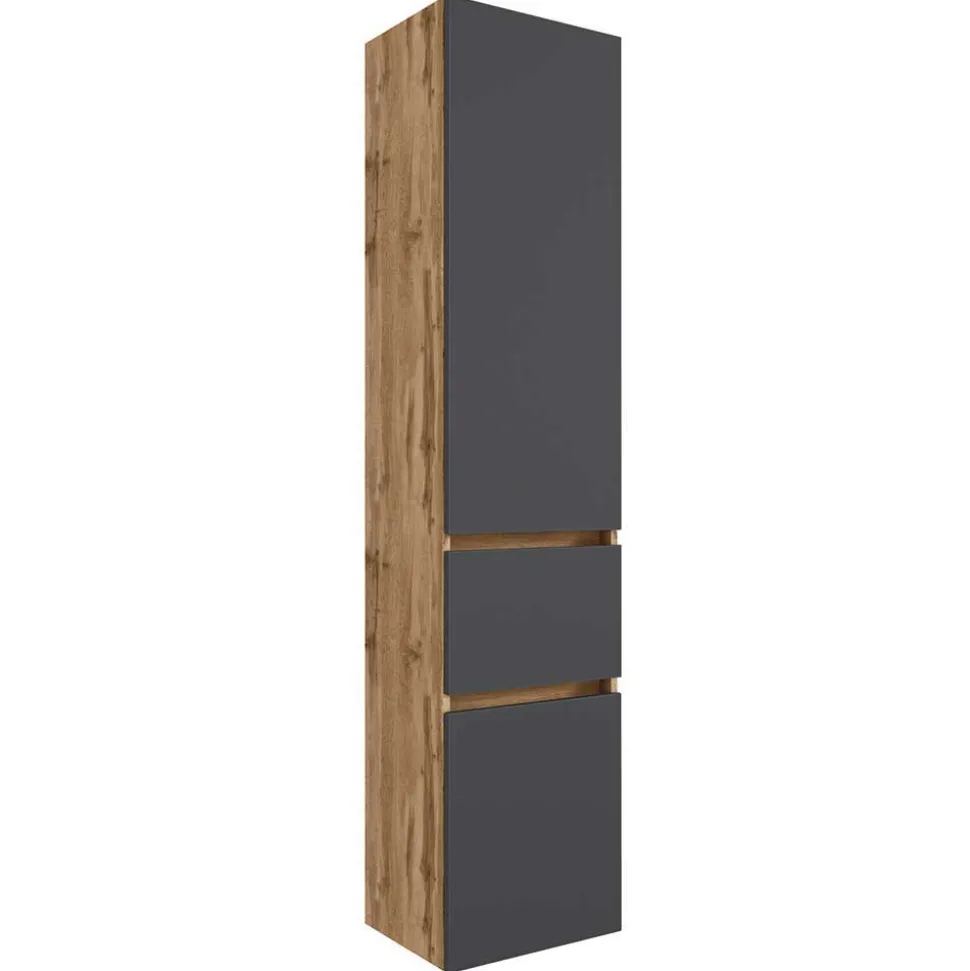 Doppelter Waschtisch mit Spiegelschrank - Athrin (dreiteilig)