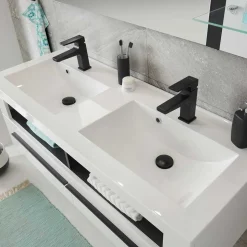 Doppel-Waschtisch & LED Spiegel - Ingmesan (zweiteilig)