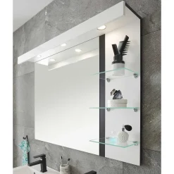 Doppel-Waschtisch & LED Spiegel - Ingmesan (zweiteilig)