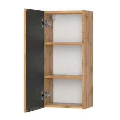 Doppel-Waschtisch & Lichtspiegel & Oberschrank - Crystoga (vierteilig)